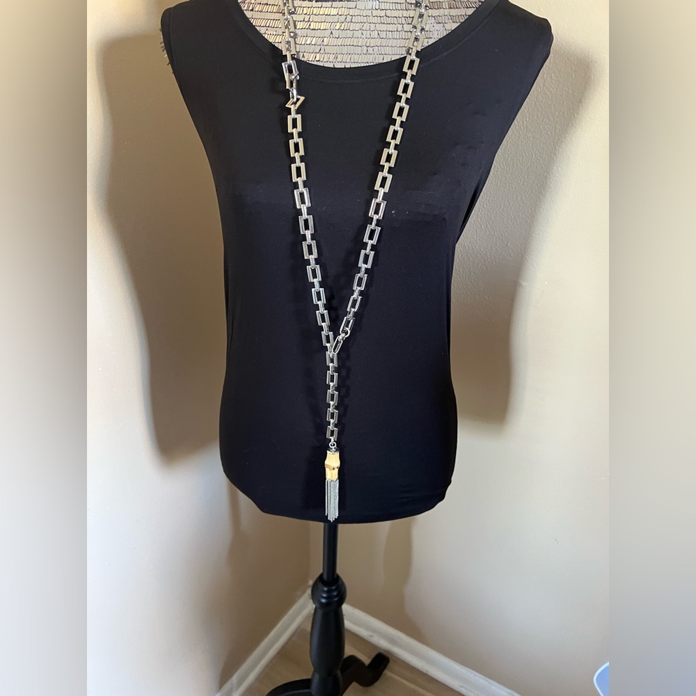 ✨ 48” Silver Tone Chain – Belt or Necklace Versatility